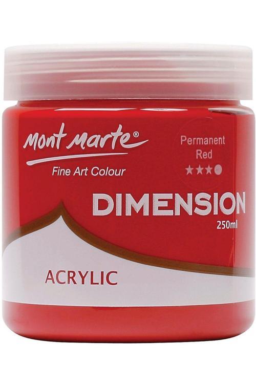 MM Premium Dimension Akrilik 250ml - Permanent Red