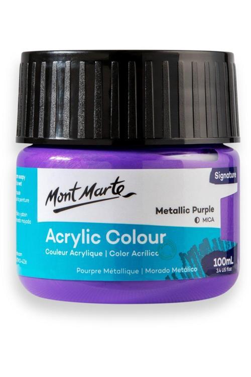 MM Akrilik Renkli Boya Signature 100ml - Metallic Purple