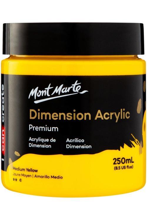 MM Premium Dimension Akrilik 250ml - Medium Yellow