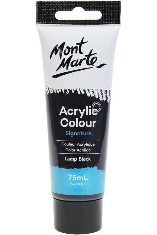 MM Akrilik Renkli Boya Signature 75ml - Lamp Black