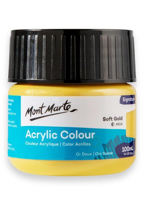 Akrilik Renkli Boya Signature 100 ml - Soft Gold