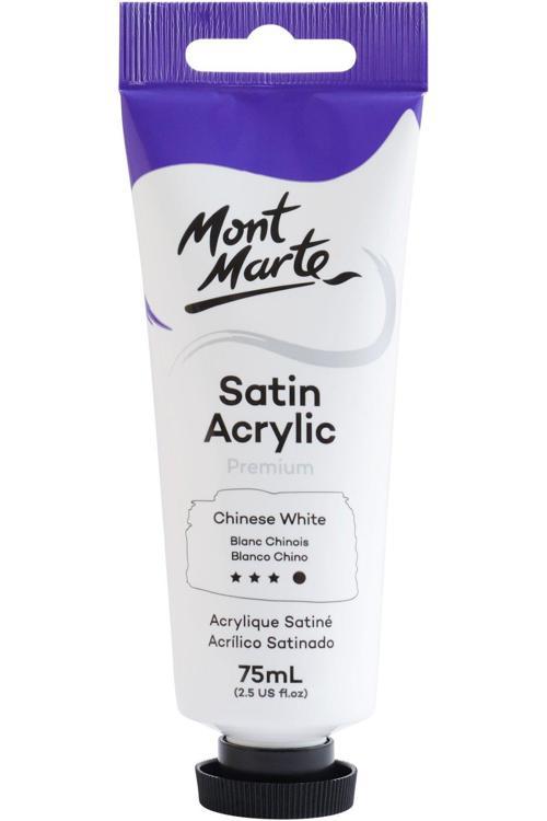 MM Premium Saten Akrilik 75ml - Chinese White