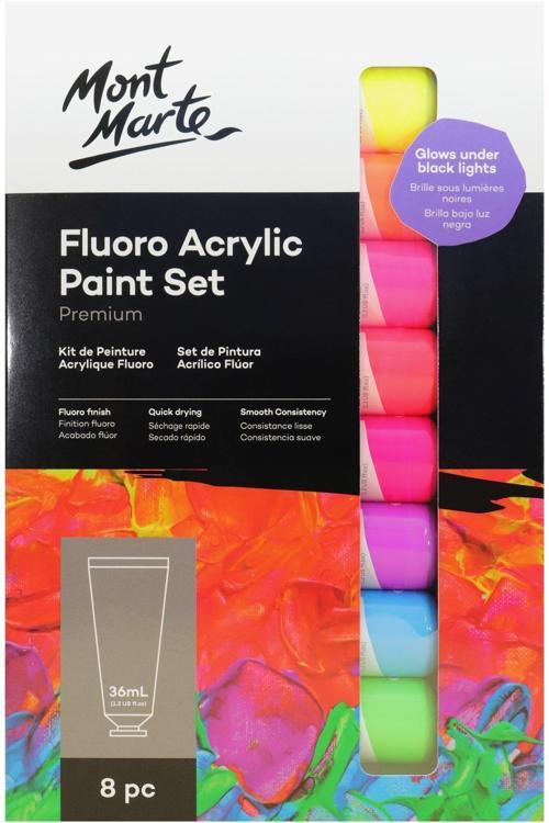 MM Premium Akrilik Fluoro Akrilik Boya Seti 8 x 36ml