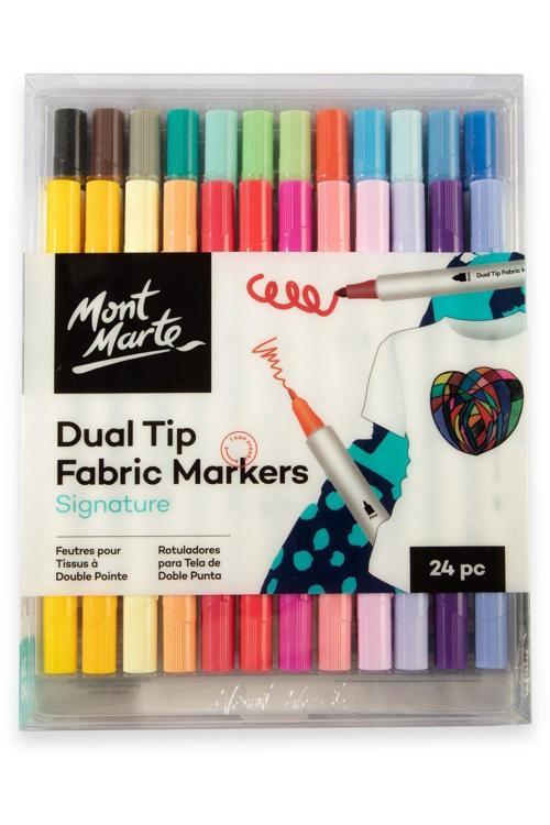 MM Premium Çift Uçlu Kumaş Markerler Signature 24'lü