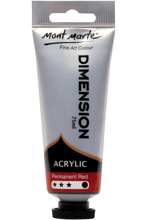 MM Premium Dimension Akrilik 75ml - Permanent Red