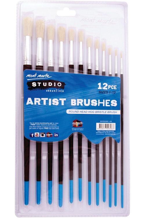 MM Studio Artist Fırça Seti Yuvarlak (1-12 no) 12'li