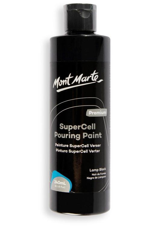 MM SuperCell Dökme Akrilik Boya Premium 240ml - Lamp Black