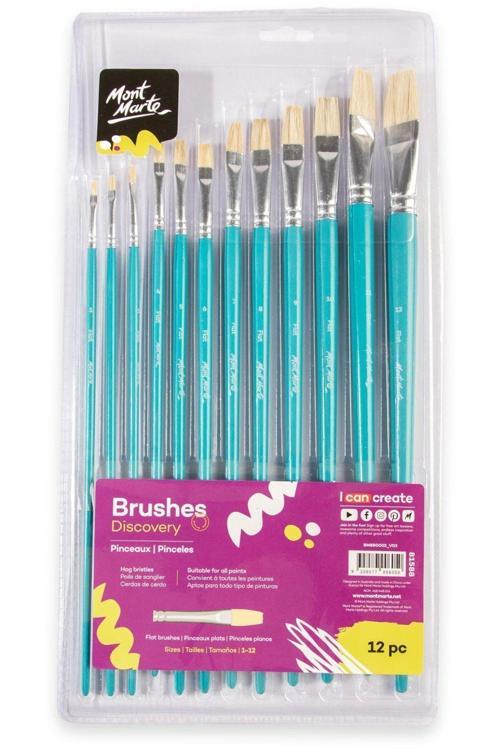 MM Stüdio Artist Fırçalar Düz (1-12 no) 12'li