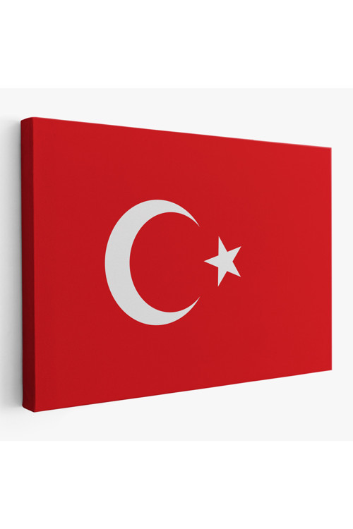 Türk Bayrağı Dekoratif Kanvas Duvar Tablosu-3668