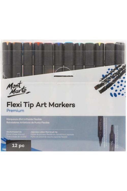 MM Premium Flexi Tip Art Marker - 12'li