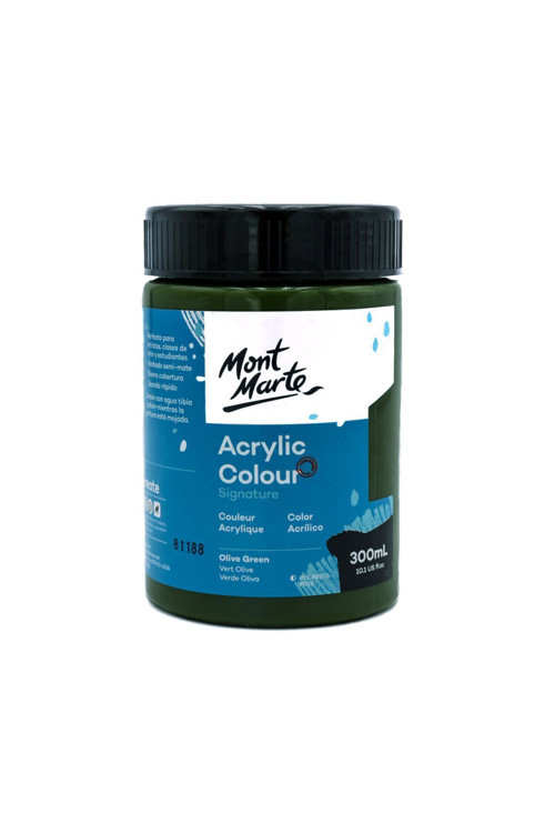 MM Akrilik Renkli Boya Signature 300ml - Olive Green