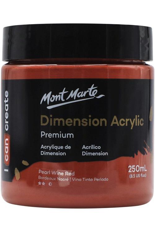 MM Premium Dimension Akrilik 250ml - İnci Şarap Kırmızısı