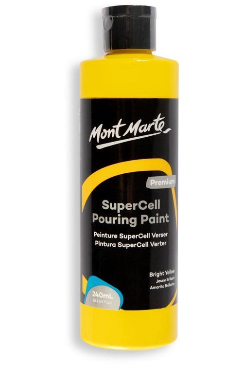 MM SuperCell Dökme Akrilik Boya Premium 240ml - Bright Yellow
