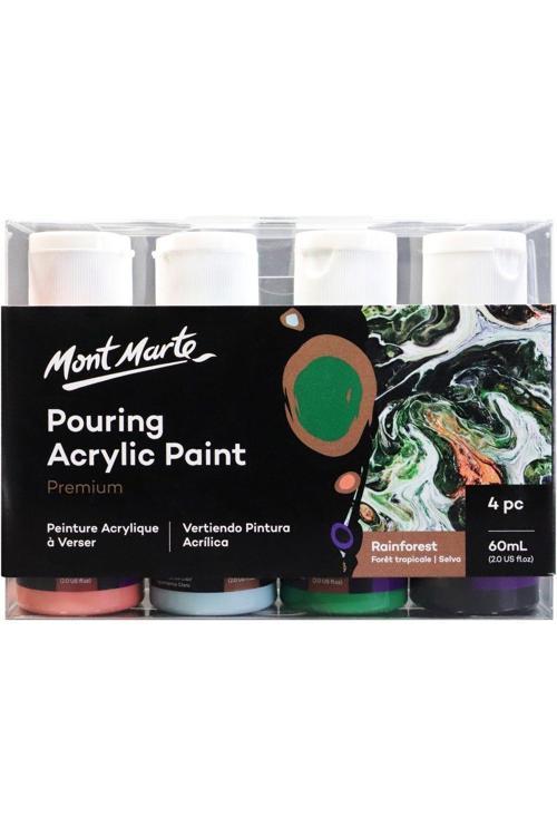 MM Dökme Akrilik Boya Seti Premium 4pc x 60ml - Rainforest