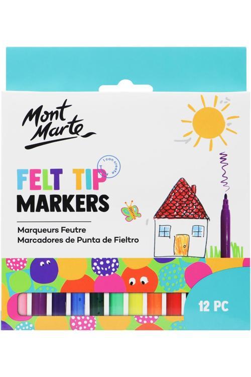 MM Çocuklar İçin Keçeli Kalemler 12'li - Temel Renkler