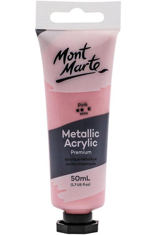 MM Premium  Metalik Akrilik Boya 50ml - Pembe