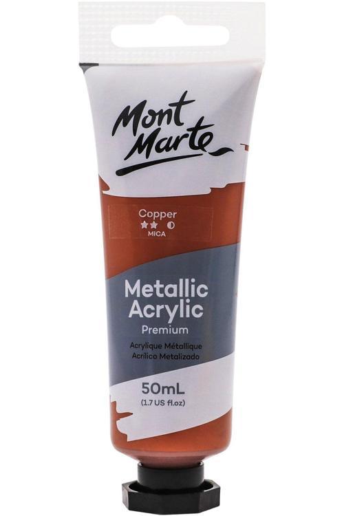 MM Premium Metalik Akrilik Boya 50ml - Bakır