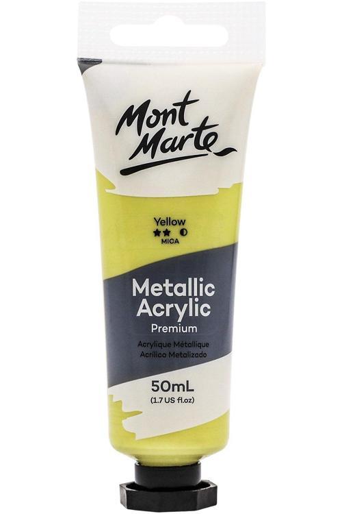 MM Premium Metalik Akrilik Boya 50ml - Yellow
