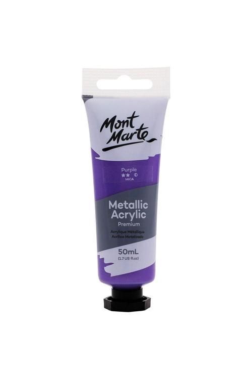 MM Premium Metalik Akrilik Boya 50ml - Mor