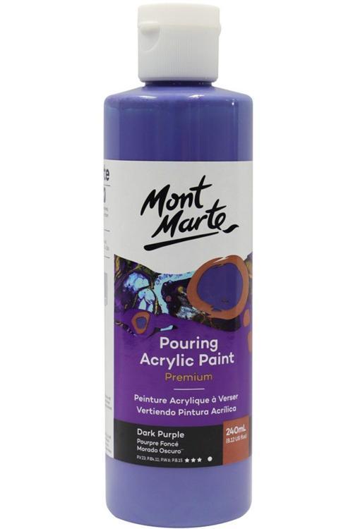 MM Dökme Akrilik Boya Premium 240ml - Dark Purple
