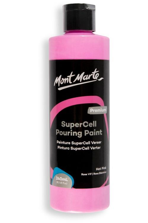 MM SuperCell Dökme Akrilik Boya Premium 240ml - Hot Pink