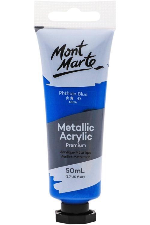 MM Premium Metalik Akrilik Boya 50ml - Phthalo Blue