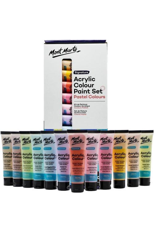 MM Akrilik Renkli Pastel Boya Seti 12 x 36ml- Signature