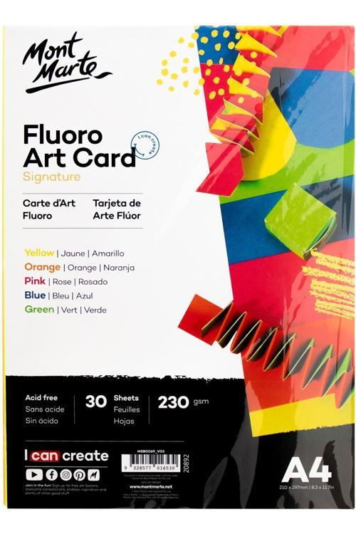 MM Flüoresan Sanat Kartonu Paket 5 Renk 230gsm 30'lu A4