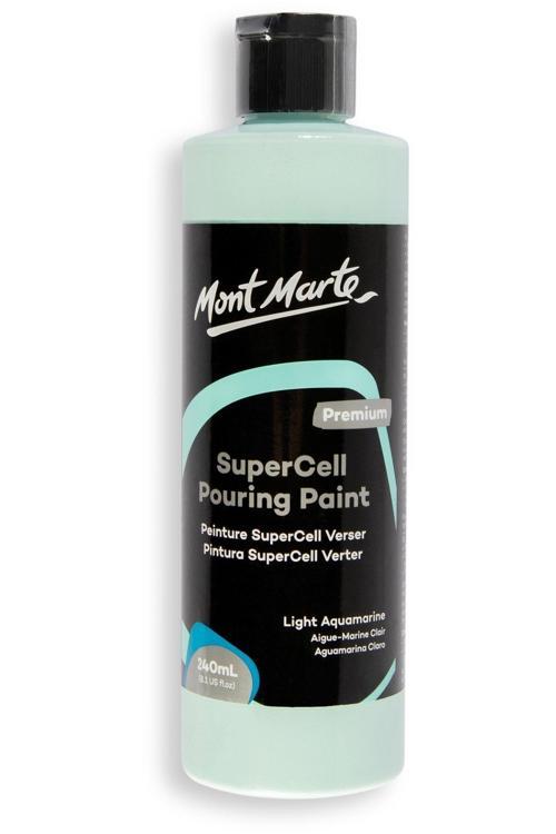 MM SuperCell Dökme Akrilik Boya Premium 240ml - Light Aquamarine