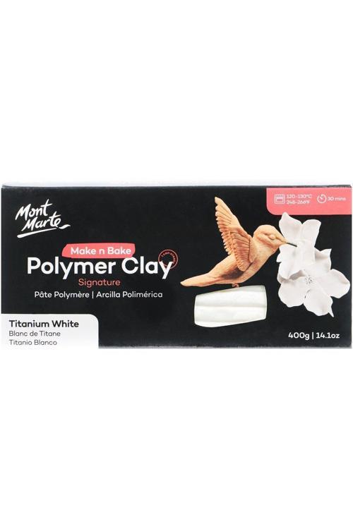 MM Make n Bake Polimer Kil Signature 400g - Titanyum White