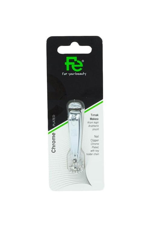 Fe Tırnak Makası Krom Kaplı Anahtarlık Zincirli