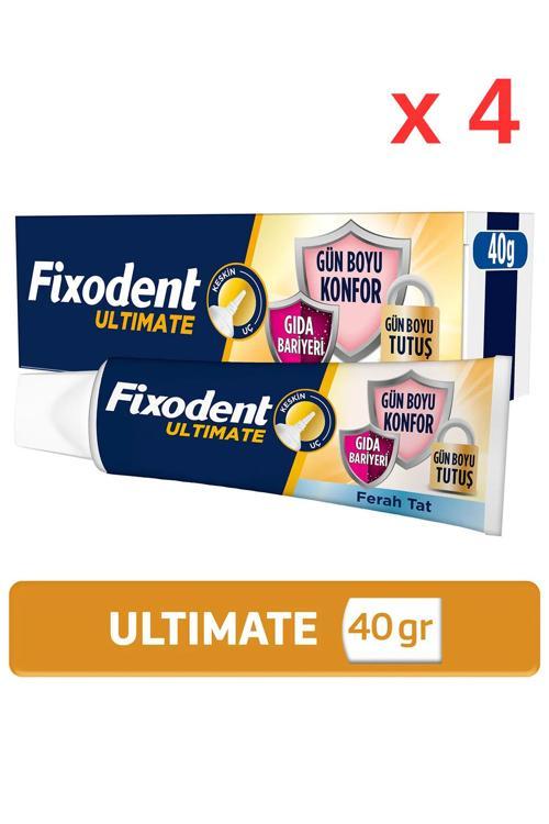 Ultimate Ferah Tat Diş Protezi Yapıştırıcı Krem 40 G - 4 Adet
