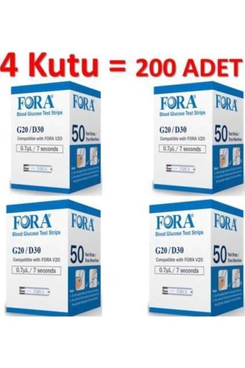 G20 / D30 Şeker Ölçüm Strip 4 X 50'Li