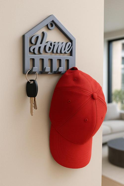 Dekoratif Açılır Kapanır Anahtar Askı Home Detay 15 X 15 Cm