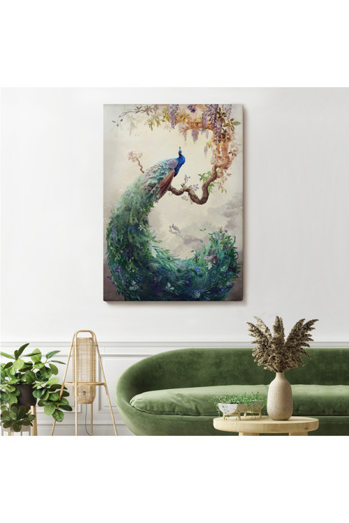 Premiumstore Daldaki Tavuz Kuşu Dekoratif Tablo-6494