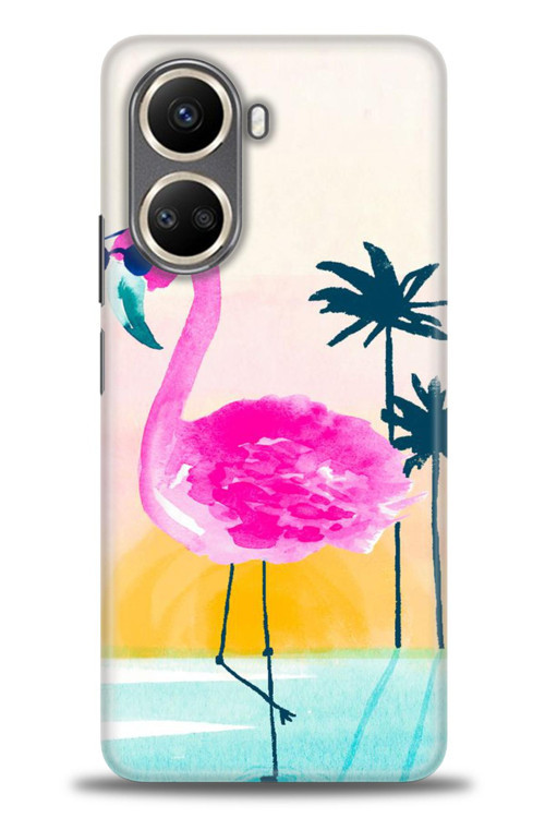 Realme 10 4G Kılıf HD Baskılı Kılıf - Flamingo