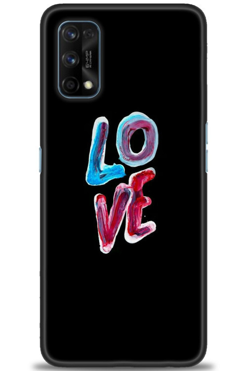 Realme 7 Pro Kılıf HD Baskılı Kılıf - Renkli Love