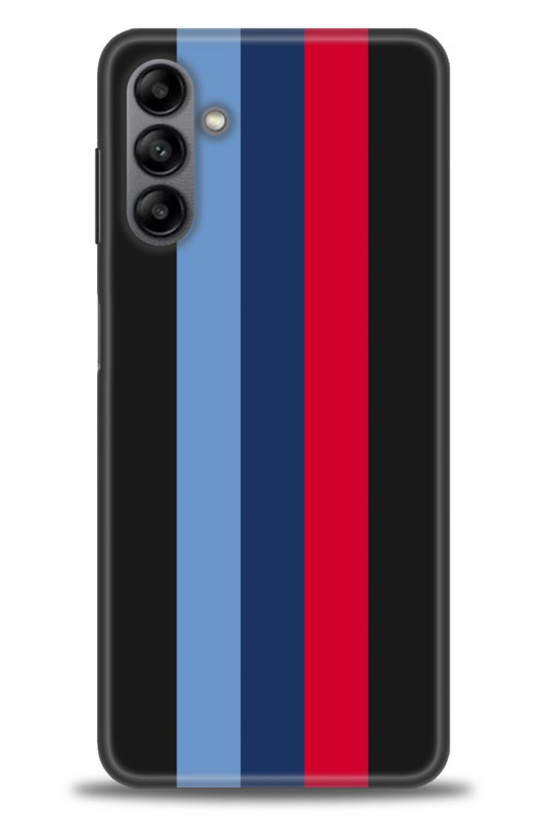Samsung Galaxy A04S Kılıf HD Baskılı Kılıf - Bordo Mavi Çubuklar
