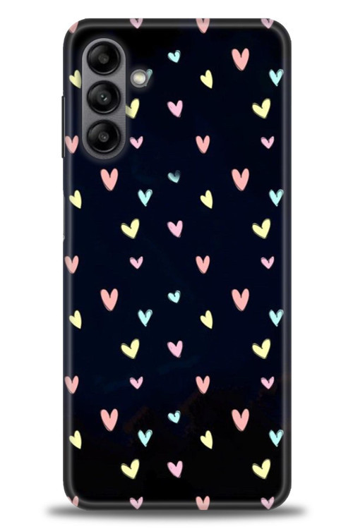 Samsung Galaxy A04S Kılıf HD Baskılı Kılıf - Mini Mini Kalpler
