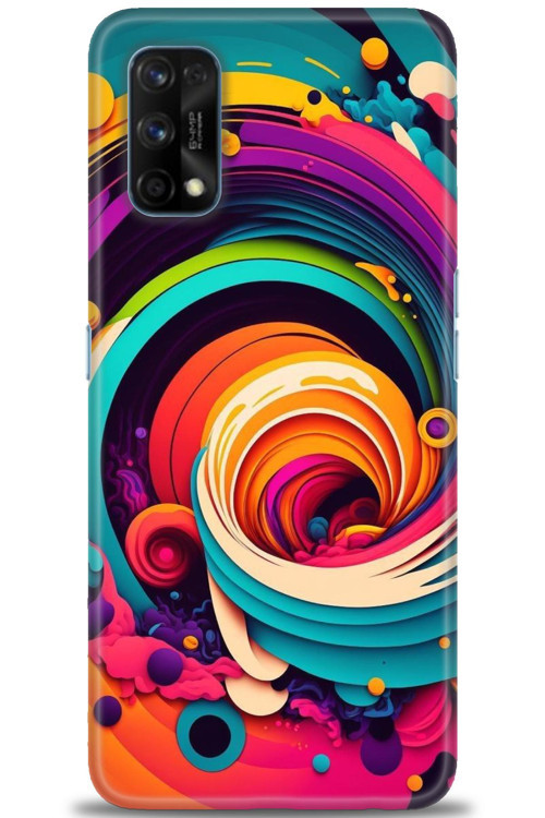 Realme 7 Pro Kılıf HD Baskılı Kılıf - Renk Hortumu