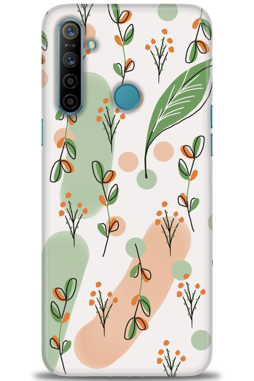 Realme 6i Kılıf HD Baskılı Kılıf - Flower Pattern