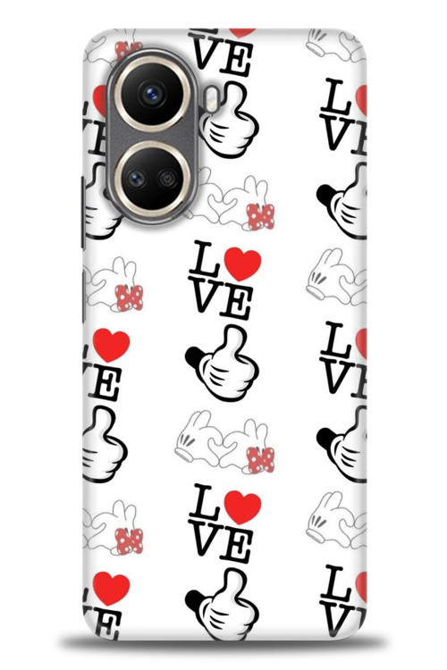 Realme 10 4G Kılıf HD Baskılı Kılıf - Love Mickey