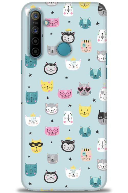 Realme 6i Kılıf HD Baskılı Kılıf - Cats