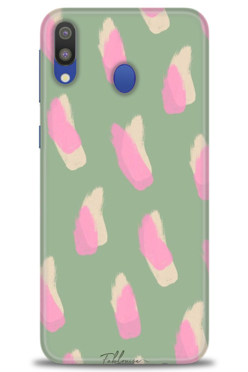 Samsung Galaxy A10S Kılıf HD Baskılı Kılıf - Pembe Krem