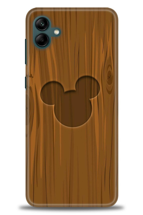Samsung Galaxy A04 Kılıf HD Baskılı Kılıf - Ahşap Mickey