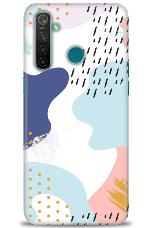 Realme 5 Pro Kılıf HD Baskılı Kılıf - Renkler Renkler