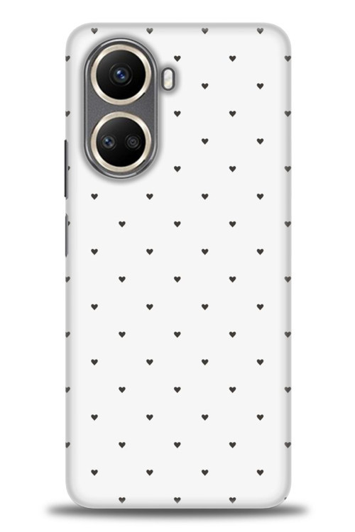 Realme 10 4G Kılıf HD Baskılı Kılıf - Minik Siyah Kalp