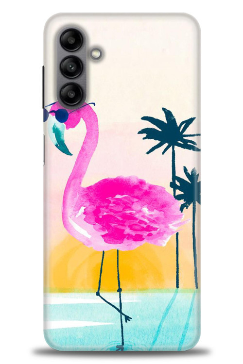 Samsung Galaxy A04S Kılıf HD Baskılı Kılıf - Flamingo