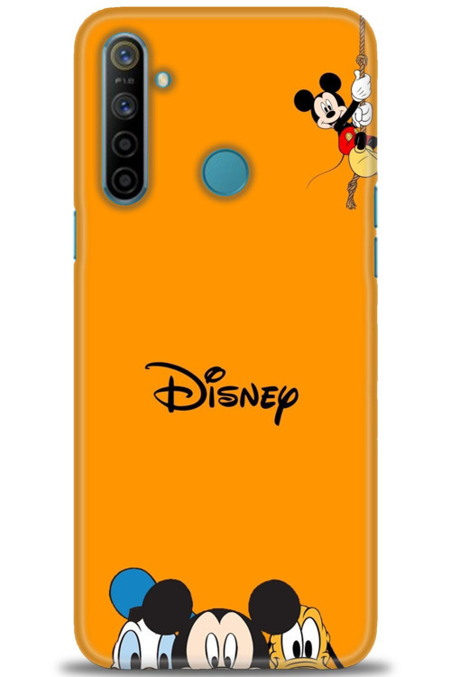 Realme 6i Kılıf HD Baskılı Kılıf - Turuncu Disney