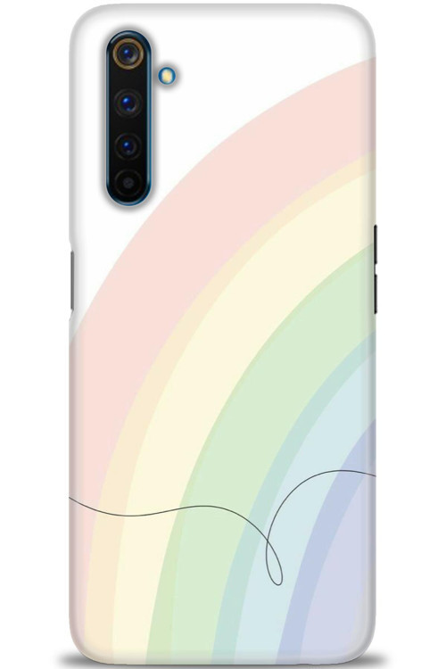 Realme 6 Pro Kılıf HD Baskılı Kılıf - Soft Gökkuşağı